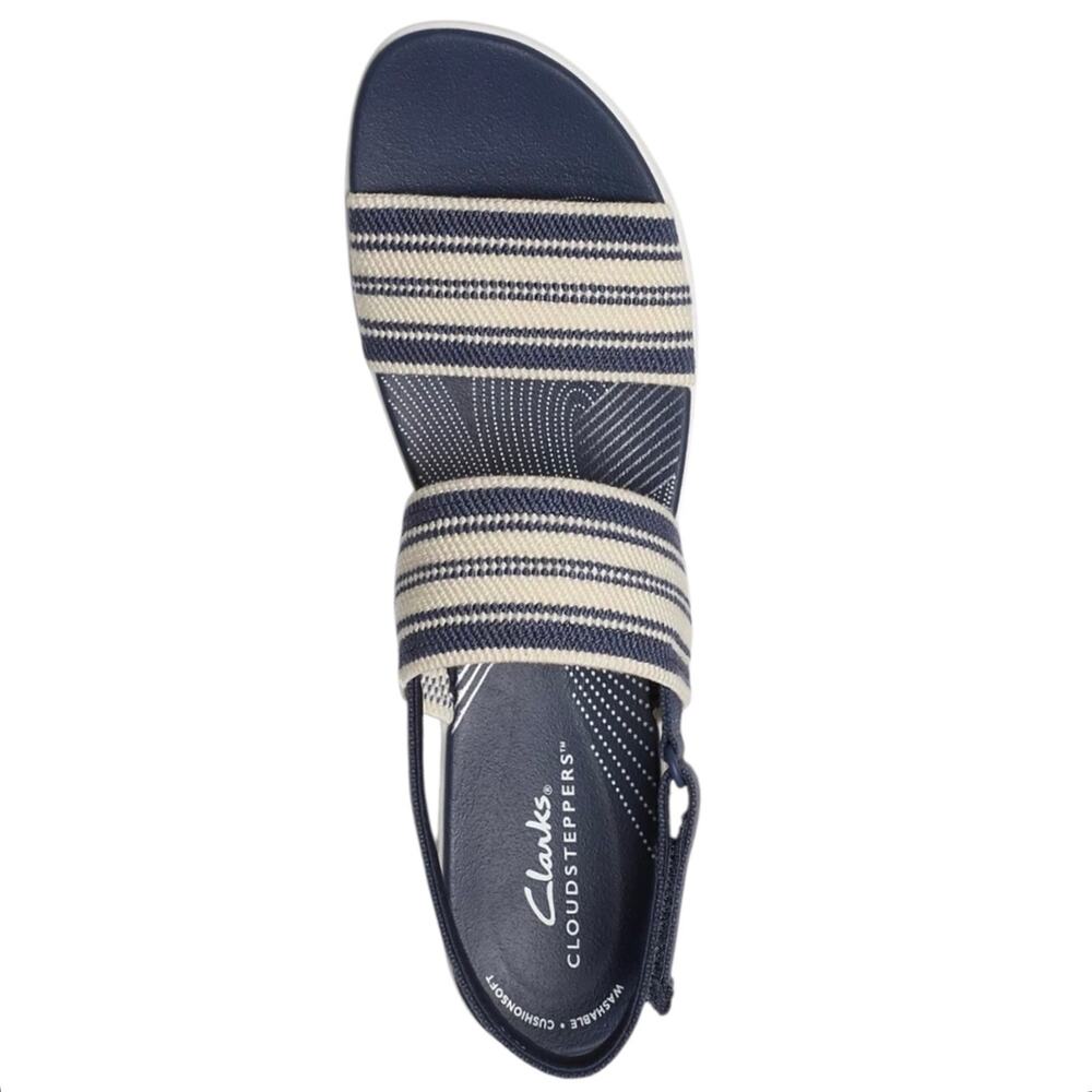 Clarks Women's Arla Stroll Slip On Slingback Sandals Navy Size 8 1/2 W - Picture 4 of 5